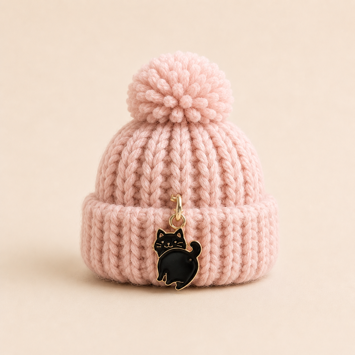 Fekete Pocakos Cica Charm